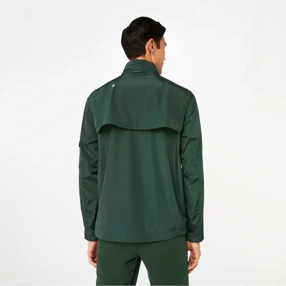 FIGS Men’s On-Shift Extremes Jacket Lightweight Hooded Windbreaker Green Medium - Picture 3 of 16